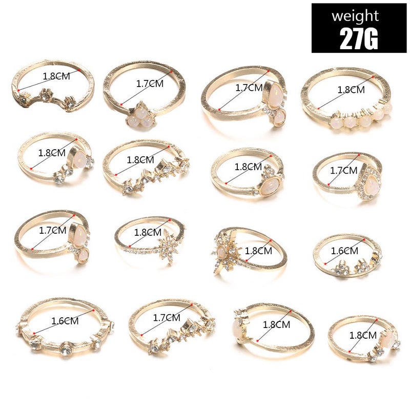 CSIYANJRY99 CSIYAN 6-16 PCS Knuckle Stacking Rings for Women,Boho Vintage Stackable Midi Finger Rings Set (M) - Image 3